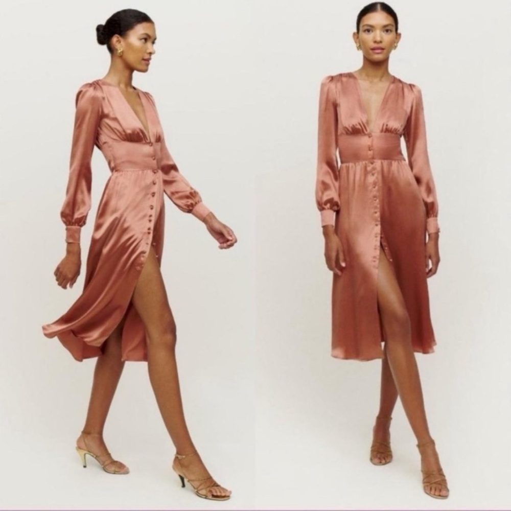NWT Reformation Nicola Dress in Praline